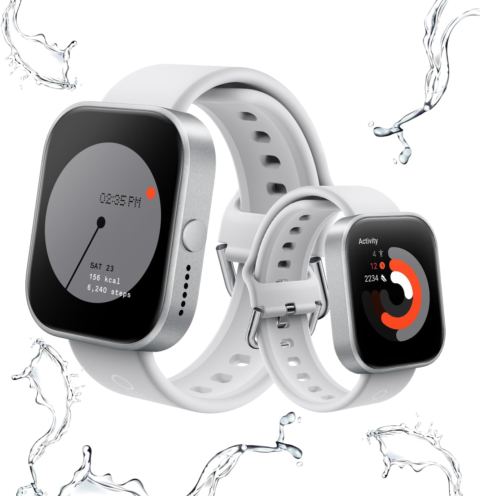 CMF BY NOTHINGWatch Pro Smartwatch,1.96'' AMOLED Display, IP68 Water Resistant Multi-System GPS Fitness Tracker with Health Monitoring, 13Day Battery Life(Silver)