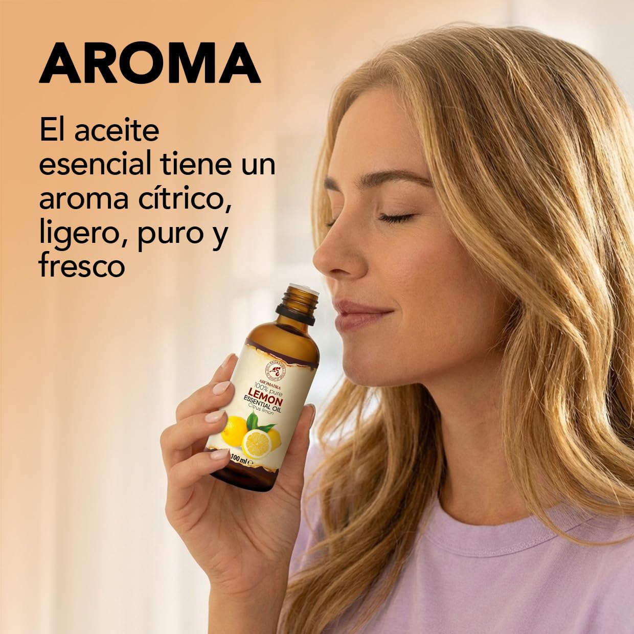 Aceite Esencial de Limón & de Naranja Dulce 2x100 ml - Citrus Limon - Citrus Sinensis - Natural y Puro - Aceites Esenciales para Difusores - Fragancias para el Hogar - Aroma Cítrico - Aromaterapia