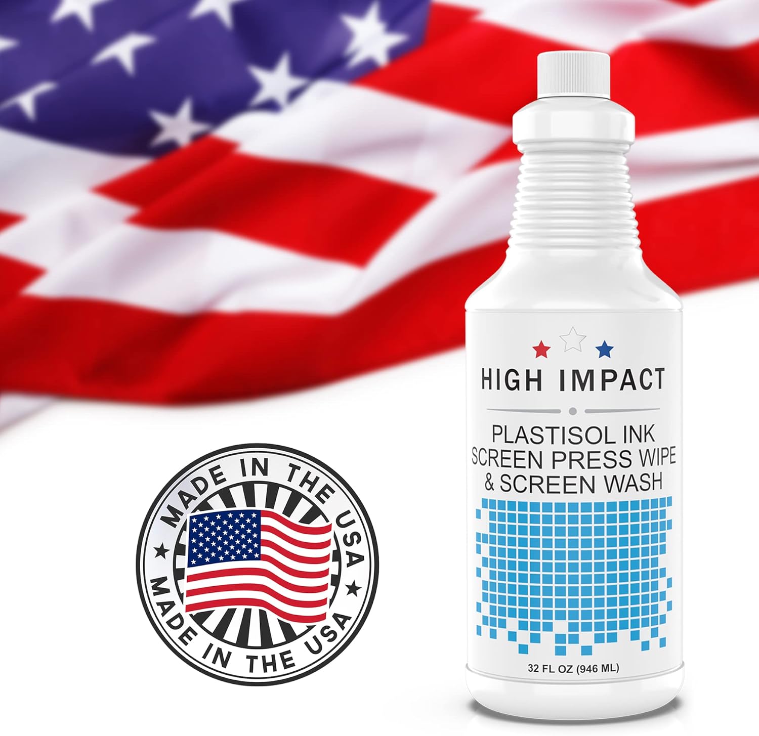 Plastisol Screen Wash by High Impact – On-Press & In-Sink Screen Wash Ink Remover for Screen Printing – Eco-Friendly Plastisol Ink Cleaner & Degradant – Cured Plastisol Remover – 32 fl oz