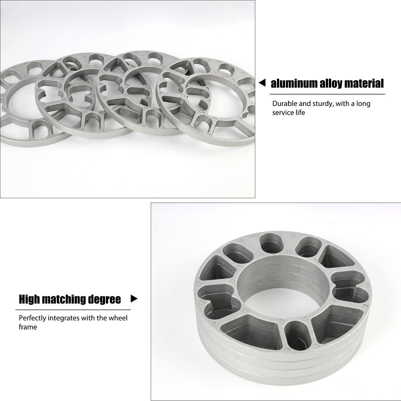 4 PCS Entretoises pour Jantes, Cales D'espacement de Roue, Accessoires Auto En Alliage D'aluminium 3mm, Universelles pour 4 Et 5 Trous pour Élargir Le Véhicule Et Améliorer La Stabilité (10mm)