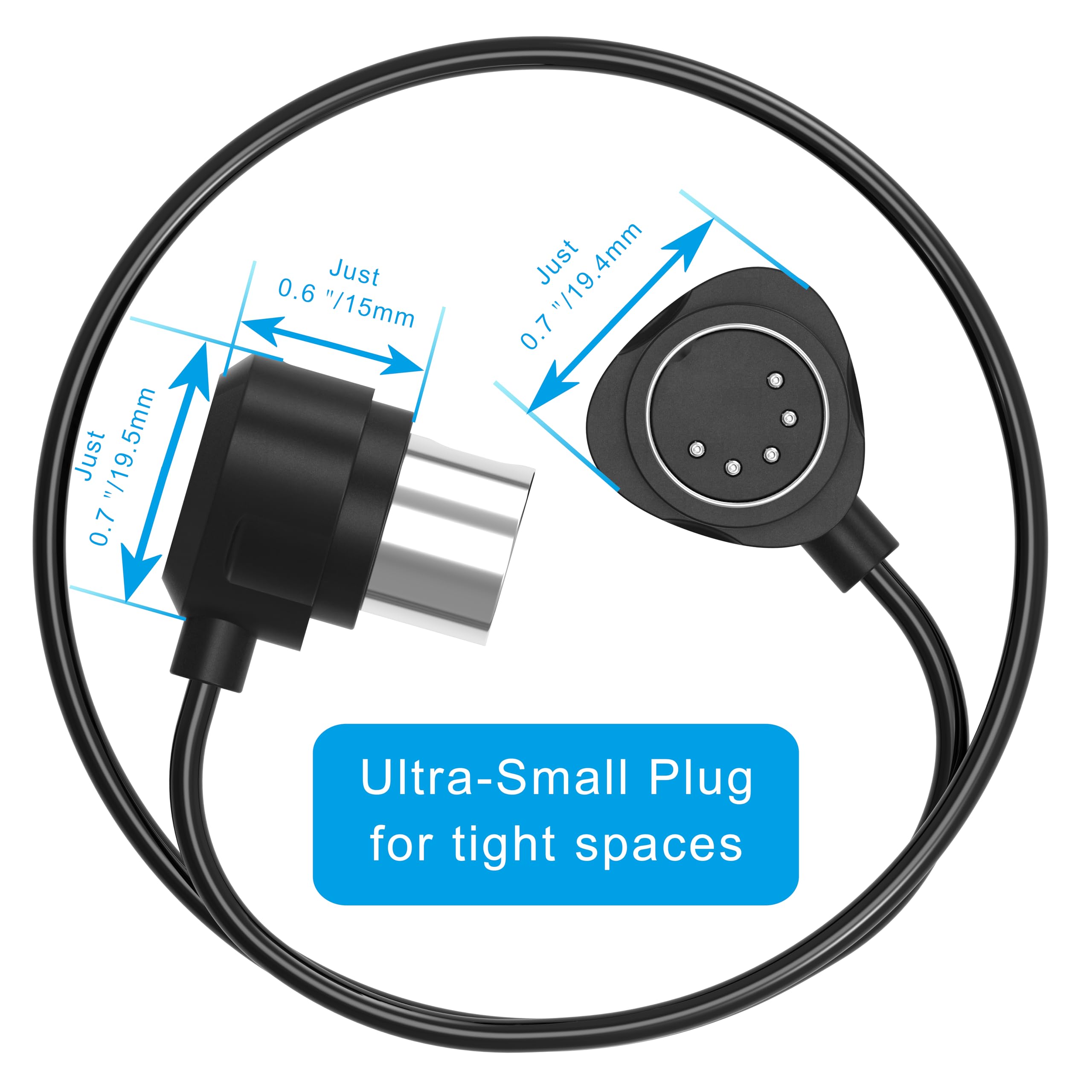 FORE 4-Pack 60cm Right-Angle Ultra-Small Plug for Tight Space 5-Pin Din MIDI Cable Compatible with MIDI Keyboard/Interface/Synthesizer/Guitar Multi Effects/Ideal for Studio 4-Pack 60cm - Image 3