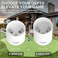 Vista 7 de KINGTOP - Copa de hoyo de golf – Cumple con las regulaciones PGA/USGA, accesorios de golf para práctica de putting green en el patio trasero