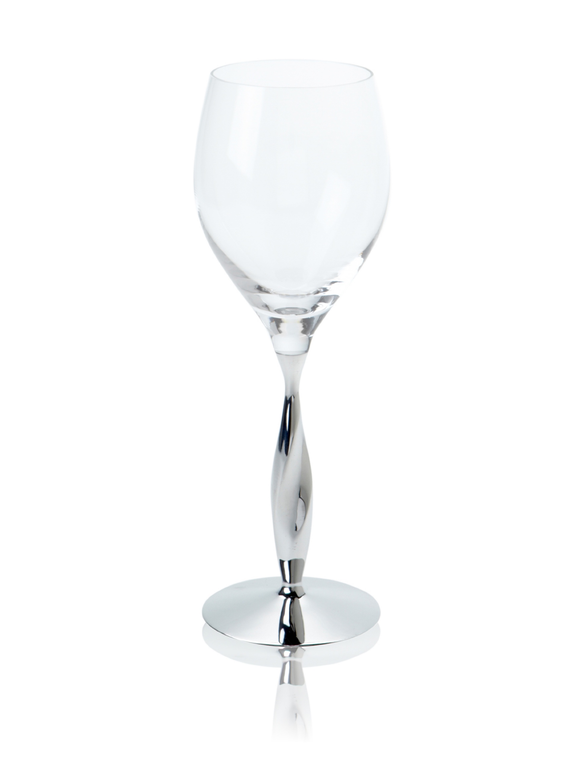 Nambé Twist Wine Glass, Clear