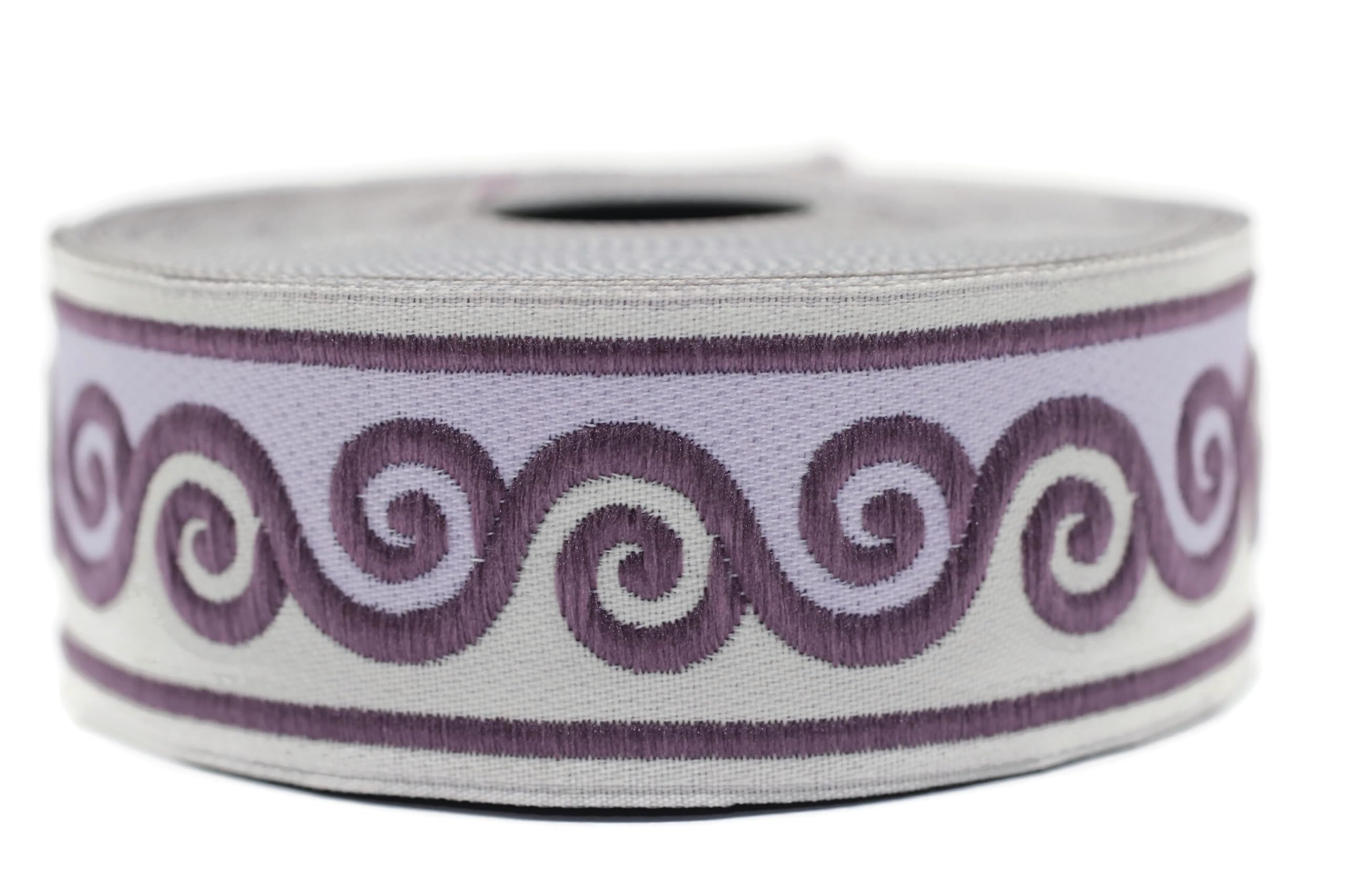 Ruban jacquard de style pour mercerie créative rubans de tissu couture violet 10m