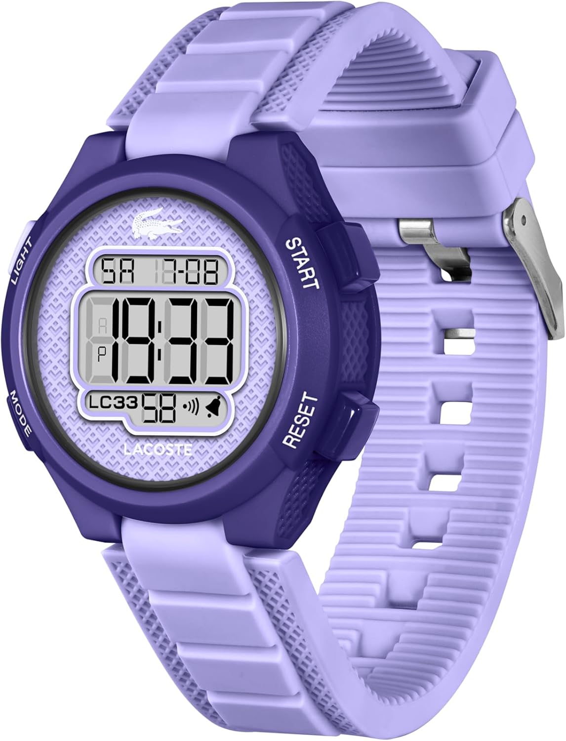 Lacoste LC33 Kids and Teens Digital Watch - 34mm Case, Digital Display with Day/Date, Alarm, Stopwatch, Countdown Timer and Backlight, Fun and Modern Design