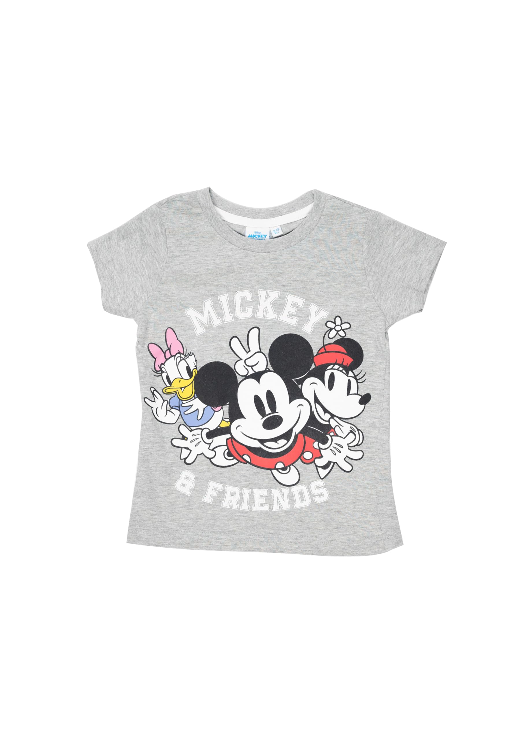 Hollywood MagicDisney Mickey & Minnie Friends Girls T-Shirt, Heather Grey