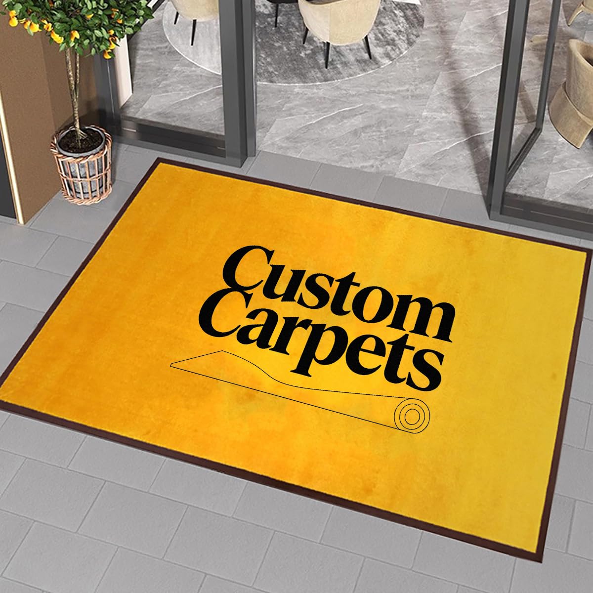 Felpudo Personalizado con Nombres, Texto, Personalizable Alfombras Personalizadas para la Entrada a casa, Antideslizante Personaliza Tu Felpudos para Pasillo,Cocina Exterior (120×60cm)