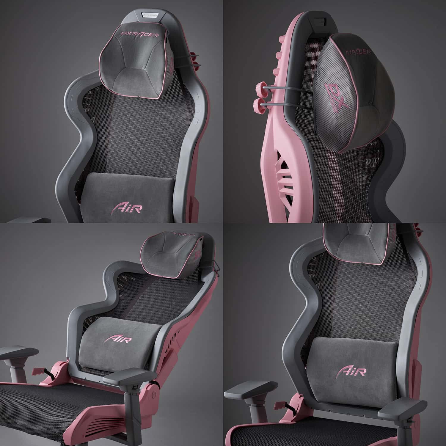 Air ゲーミングチェア メッシュ グレー ヘッドレスト付き Air ゲーミングチェア メッシュ グレー ヘッドレスト付き
