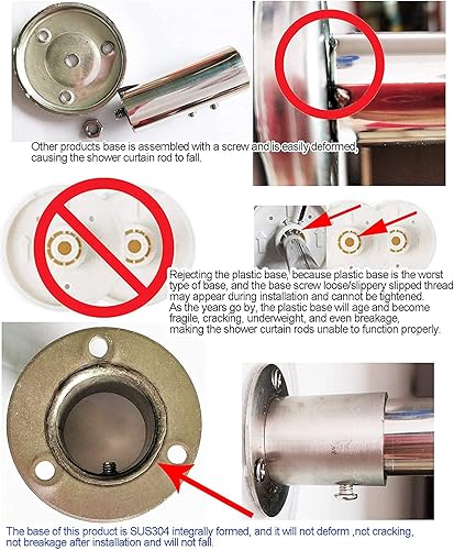 Miniatura 8 de 304 - Cortinero de ducha y tina extensible de esquina, de acero inoxidable en forma de L
