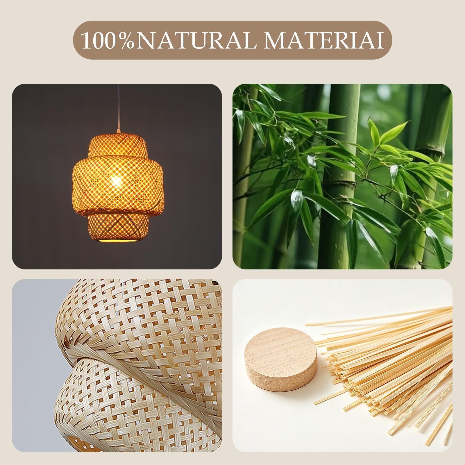Boho Lampara De Techo,Bambu 30Cm Lamparas Techo Tejido A Mano Altura Ajustable Lamp E27 Lamparas De Techo Salon Para Cocina Comedor Mesa CafeteríA