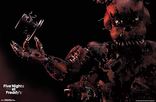 Trends International Five Nights at Freddy's - Póster de pared de Nightmare Freddy, 14.725 x 22.375 pulgadas, versión premium sin marco