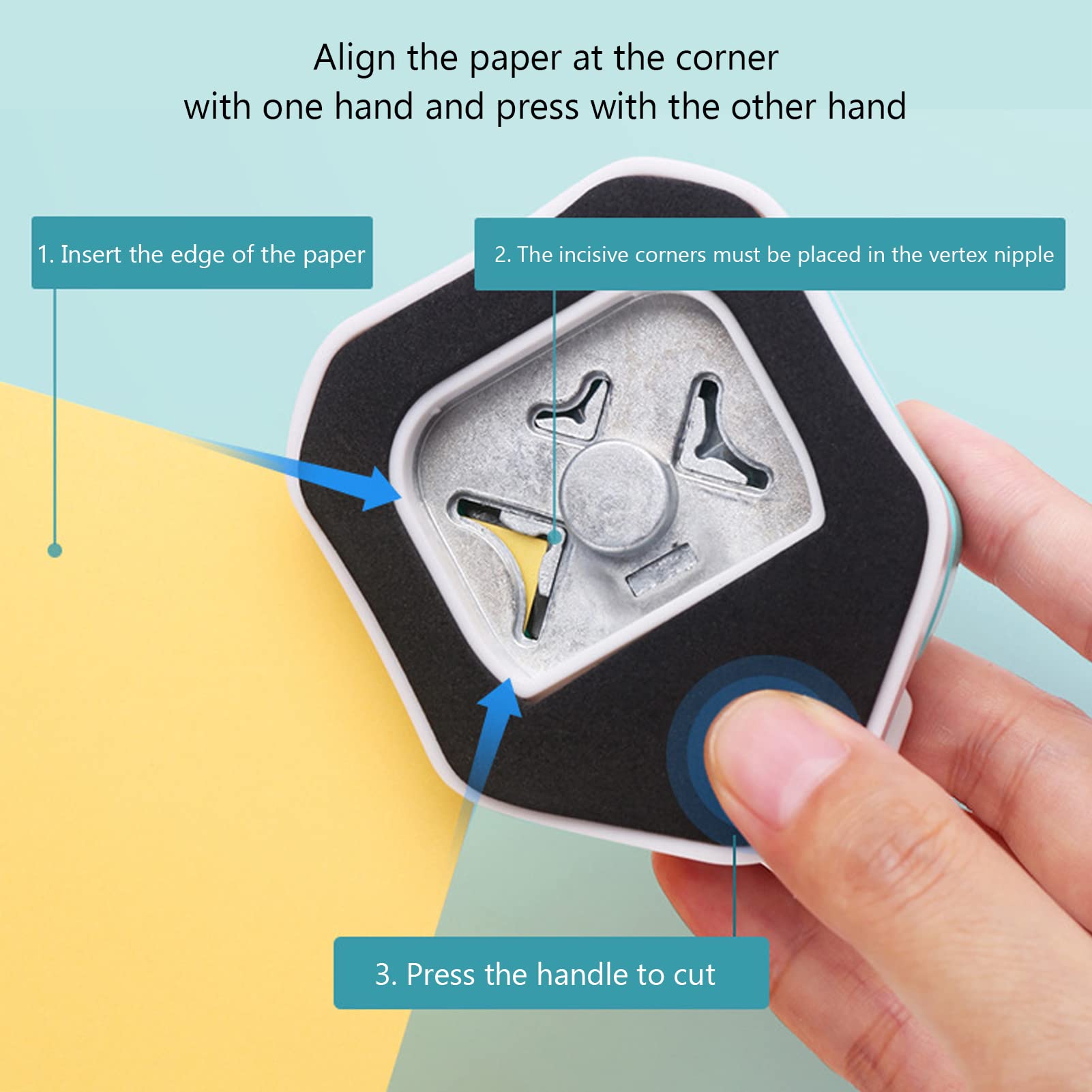 Corner Rounder Punch, 3 Way Corner Cutter Corner Rounder for Paper Crafts, DIY Projects, Photo Corner, Card Making and Scrapbooking