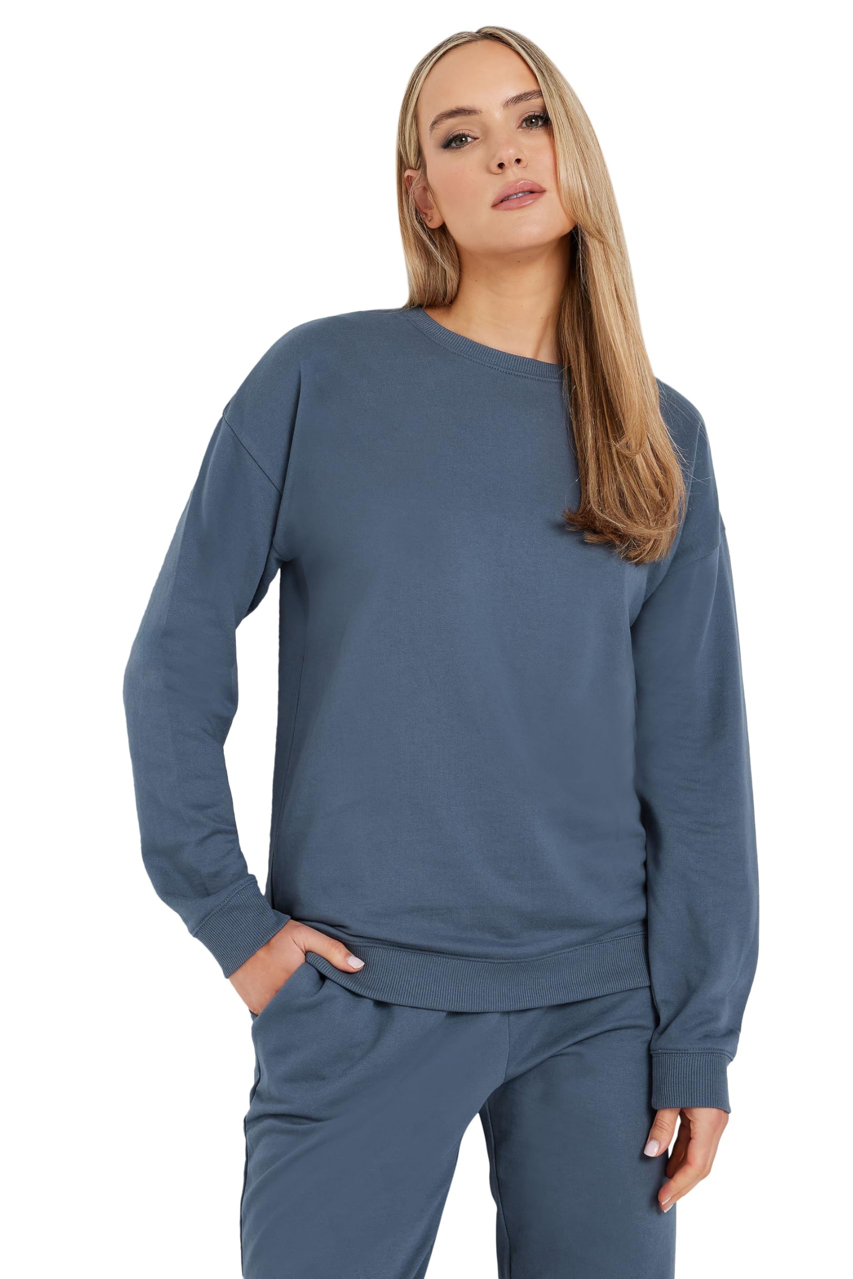 Long Tall Sally - Lts Tall Denim Crew Neck Sweatshirt - Women's