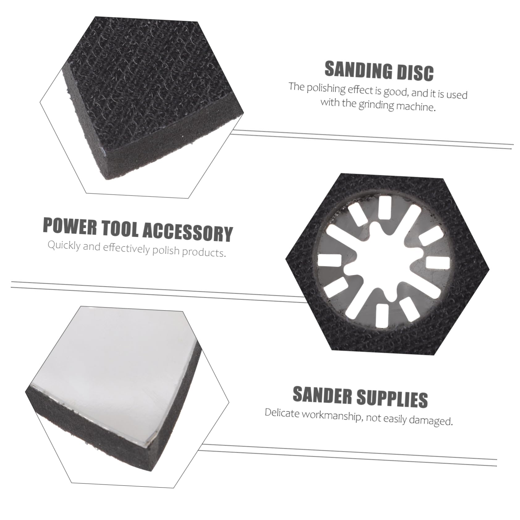 KICHOUSE Disco Abrasivo Triangolare Accessorio Per Levigatrice Elettrica Dischi Abrasivi Per Levigatrice Dischi Neri Adatto Per Aree Ristrette e Angoli Stretti
