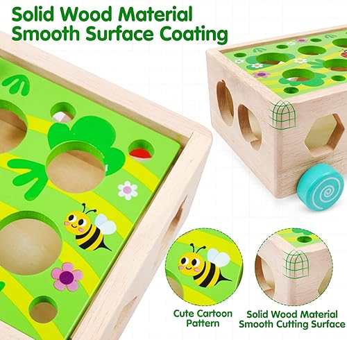 Miniatura 5 de Juguetes Montessori para niños pequeños, regalos para bebés y niñas de 2, 3, 4 años, juego de cosecha de zanahoria, auto de clasificación de formas