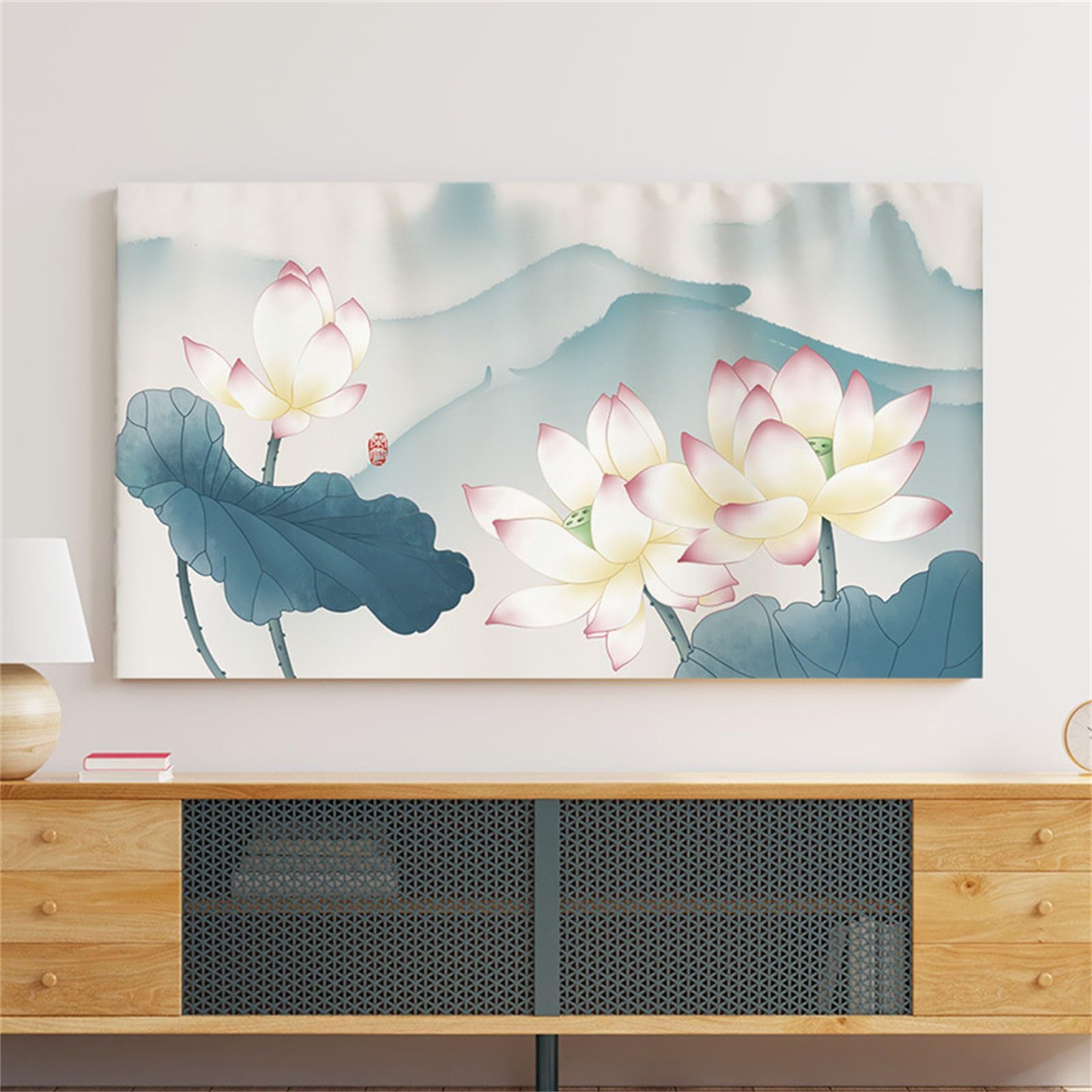 Funda antipolvo para televisor, Funda protectora de tela elástica for televisores planos/curvos universales 32 a 80 pulgadas(Flower2,40-43inch)