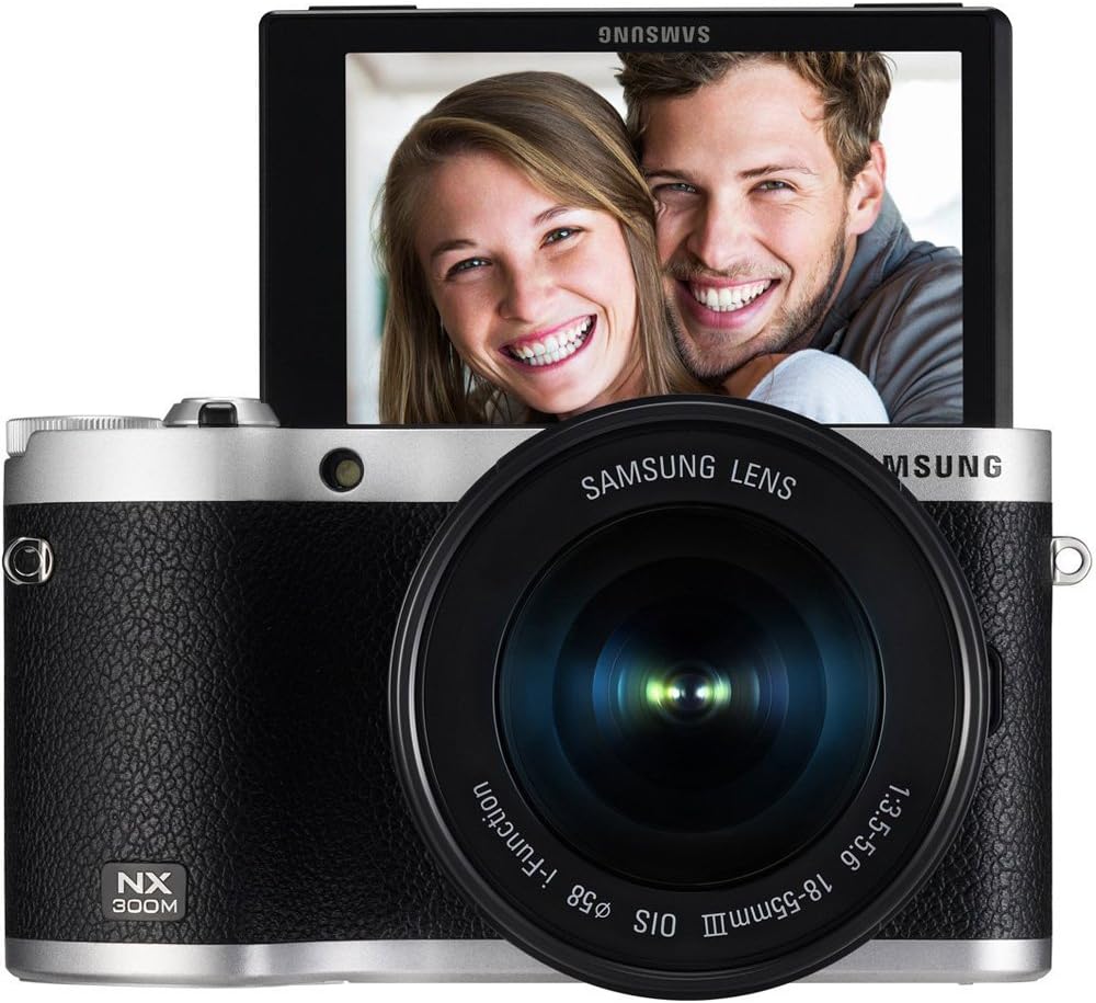 Samsung NX300M 20.3MP CMOS Smart WiFi & NFC Mirrorless Digital Camera with 18-55mm Lens and 3.3" AMOLED Touch Screen (Black)