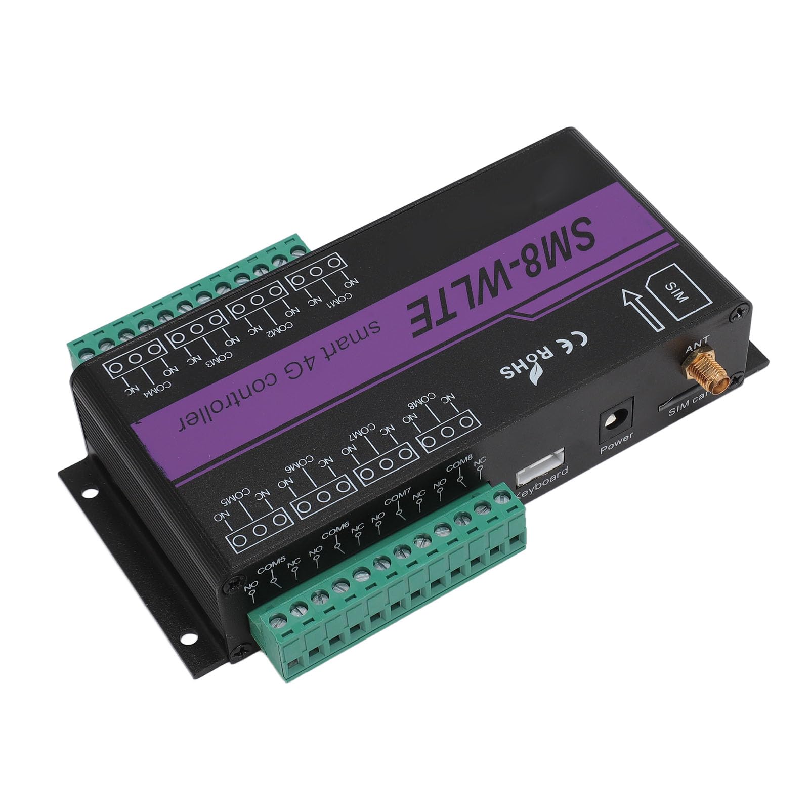 Fdit Controlador de Puerta GSM 4G, Interruptor Remoto por SMS con Sensor de Temperatura y Humedad, para Control de relé Industrial