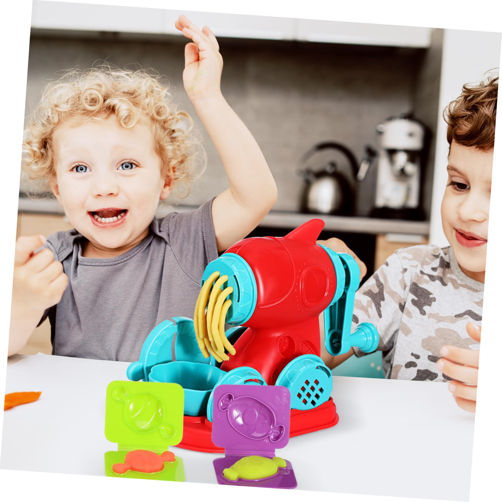 Mipcase Set Giochi per Bambini 51 Pezzi Strumenti per Pasta Modellabile in Abs, Kit Cucina Giocattolo Educativo per Feste e Compleanni, per Ragazzi e Ragazze