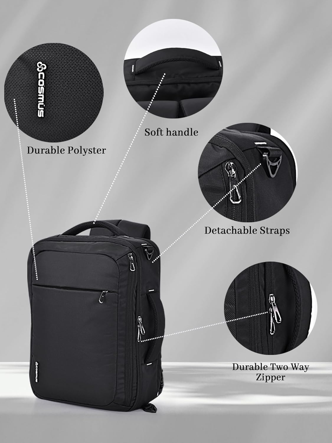 COSMUS ZEST Convertible Backpack-Messenger Bag for 15 Inch Laptop - Black 26 711pCk9OTBL. SL1500