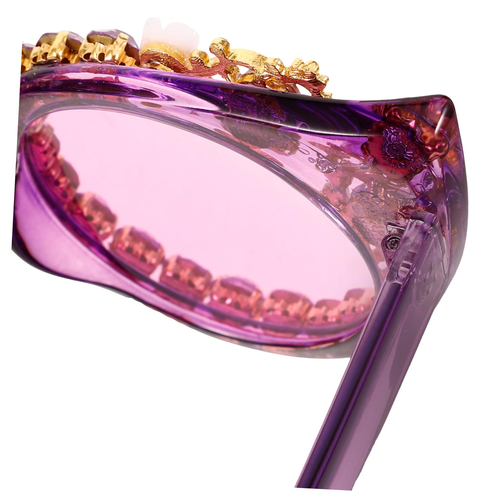 CALLARON 4pezzi Occhiali Da Sole Cat Eye Con Strass Per Donne Occhiali Con Montatura Gradiente Uv Per Attività All Aperto e Occasioni Speciali
