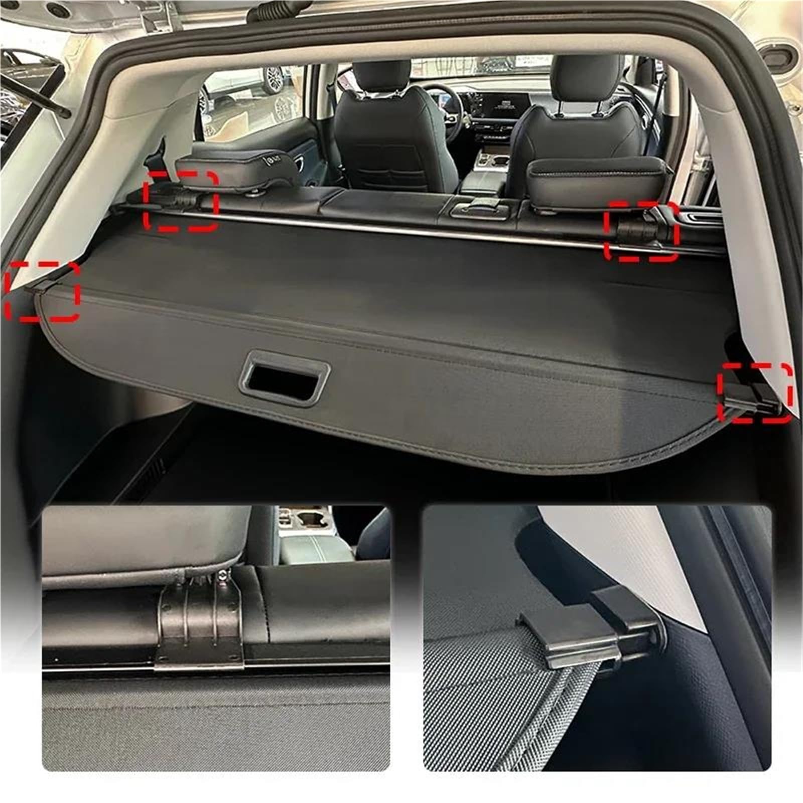 Generico Copertura Bagagliaio per Toyota per Yaris per Cross 2023 Copertura del Bagagliaio Retrattile Portapacchi Protezione Impermeabile per La Privacy Copertura del Bagagliaio(B,Canvas)