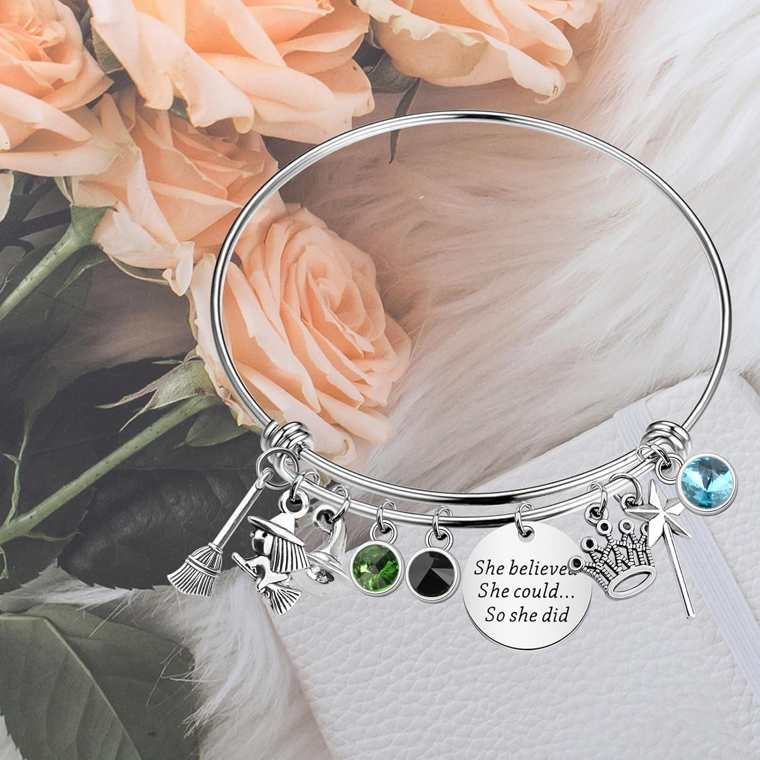 MYOSPARK Witch Inspired Musical Gift Witch Charm Bracelet Friendship Bracelet Musical Lover Gift