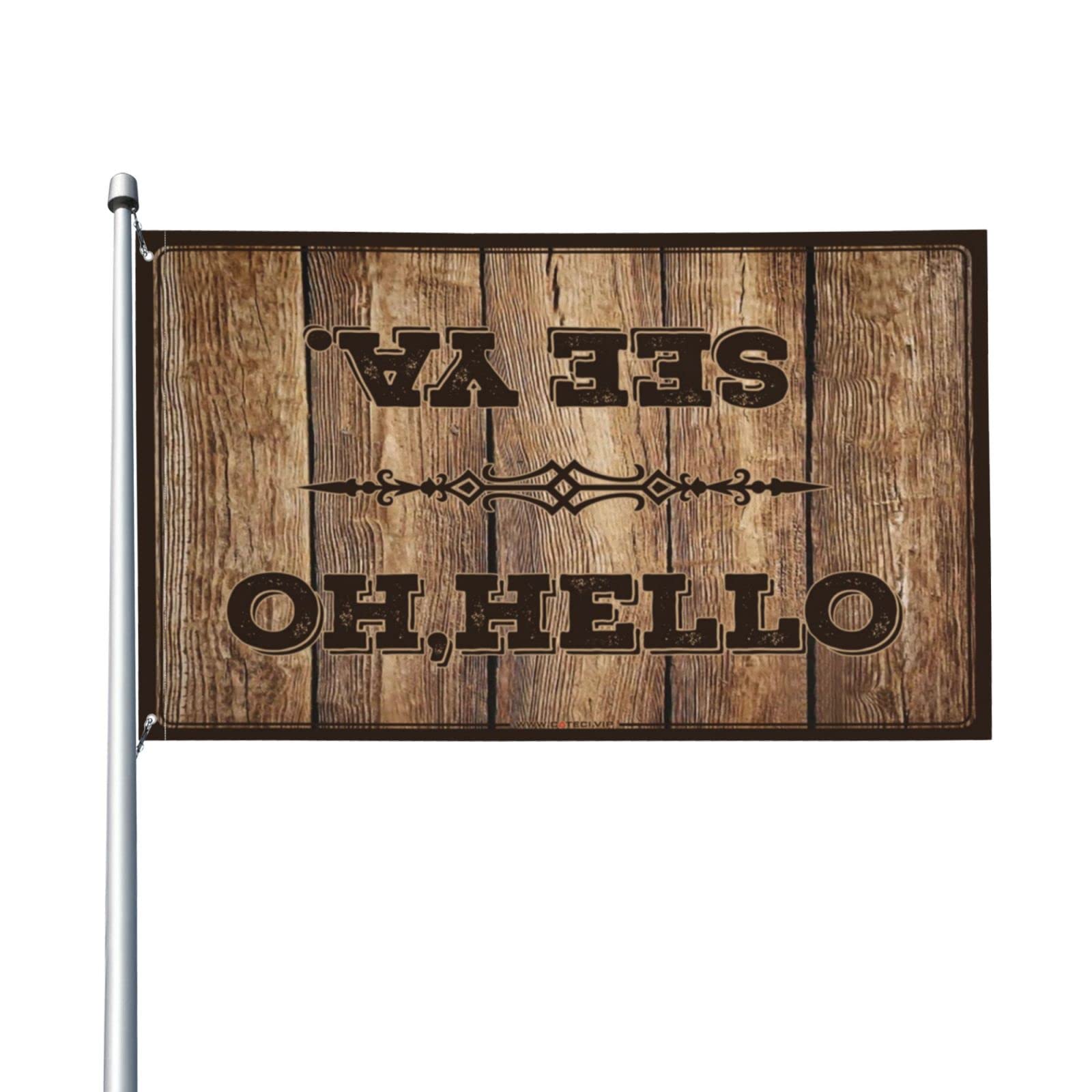 Drapeau Hey There Redneck COTECI grand format 152x244 cm pour decoration murale - 8