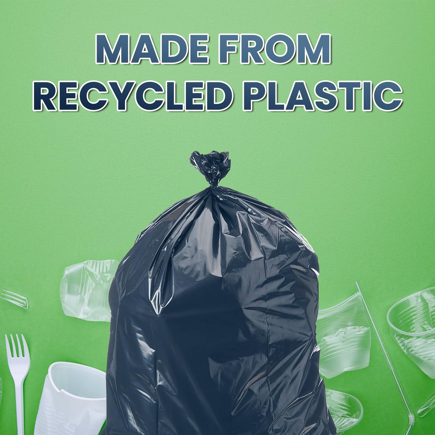 30 bolsas de basura para cubos de basura, 360 L, color azul, resistentes, 12 kg – 70 micrones, 100 x 125 cm (3 rollos de 10 bolsas cada una)