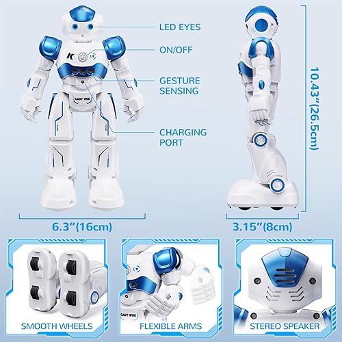 Miniatura 2 de SGILE Robot de juguete RC robot de control remoto con detección de gestos para niños de 3 4 5 6 7 8 12 años regalo de cumpleaños para niños y niñas