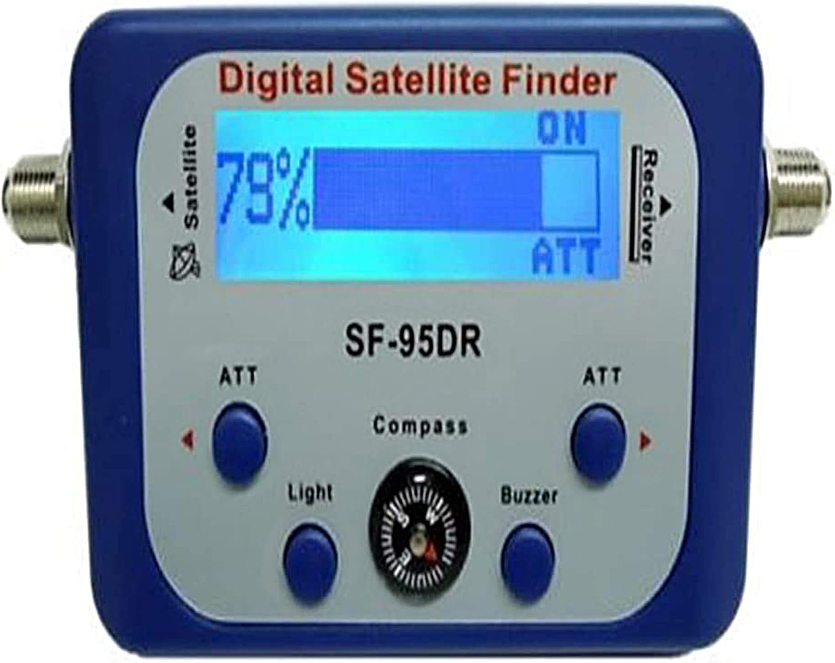 AGPTEK AGPtek Good For Campers Digital Satellite Signal Meter Finder Meter For Dish Network Directv FTA LCD Graphic Display Backlight Compass Buzzer Control