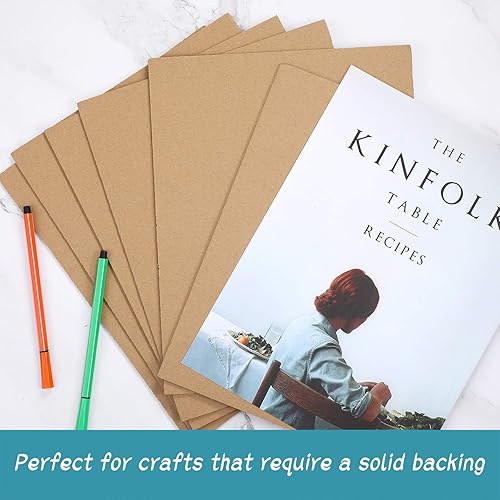 Miniatura 5 de Paquete de 50 hojas de cartón corrugado, hojas planas de cartón, insertos de cartón, separadores de cartón plano para proyectos de arte, suministros
