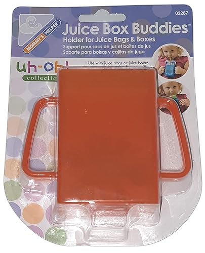 Mommys Helper Juice Box Buddies - Soporte para bolsas y cajas de jugo, color azul, paquete de 2