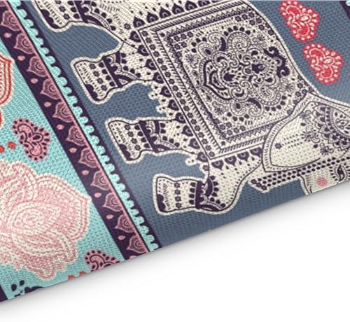 Miniatura 3 de Elephants Lovely Theme Placemats Set of 4 Table Mats Washable Placemat Waterproof Place Mats for Party Home Dining Table Decor 18x12 in