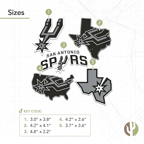 Miniatura 3 de Desert Cactus San Antonio Spurs - Calcomanía de vinilo con licencia oficial de la NBA, calcomanía de vinilo para botella de agua para laptop, álbum