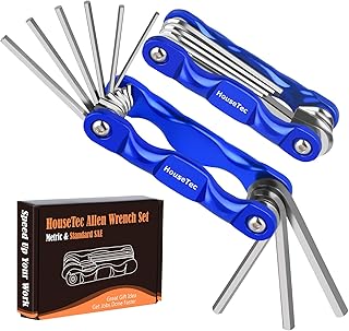 Elayce Allen Wrench Set, 2 Pack Aluminum Hex Key Set Metric & Standard SAE - Allen Key Set Made of Aluminum Alloy for Hex Head Socket Screw,Tool for Men Women Husband (Alloy Aluminum)