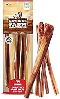Vista 14 de Natural Farm Nervio de toro sin olor (2-3 pulgadas, 1 libra) para perros pequeños o medianos, palitos masticables 100 % de carne de res, sin OGM