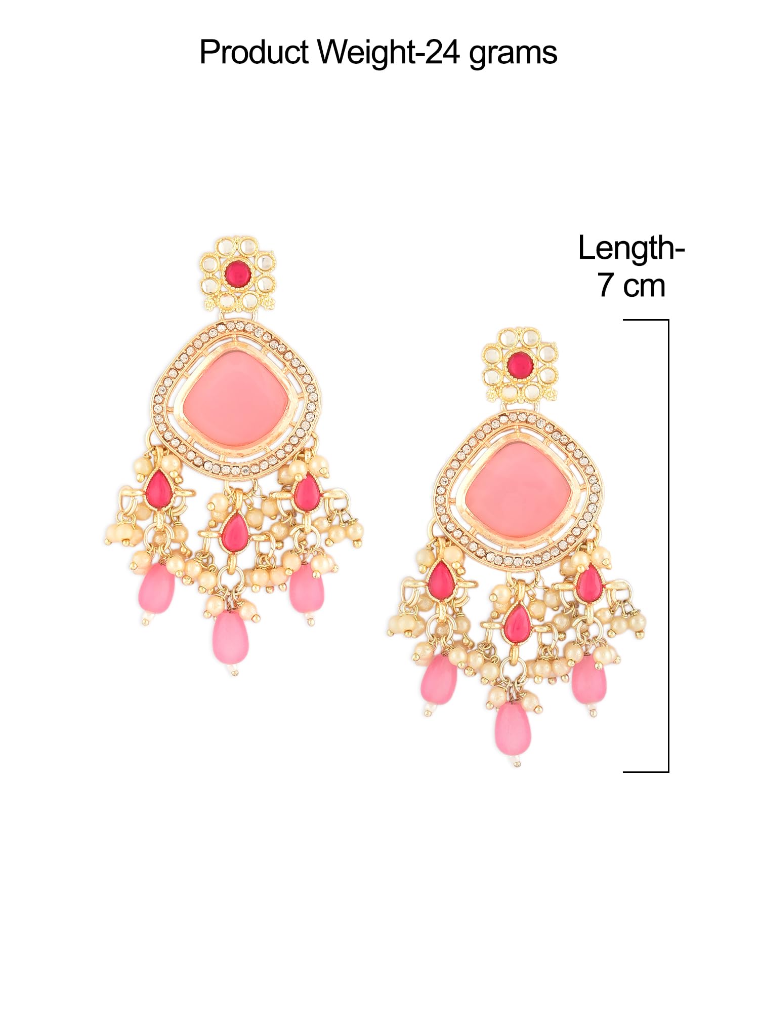 Austrian Diamond Dangle Earrings - ZPFK16186