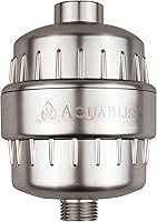 AquaBliss SF100 Revitalizing Shower Filter - Reduces Chlorine, Eczema, Dandruff, Dry Skin - Improves Hair, Nails - Brushed Nickel