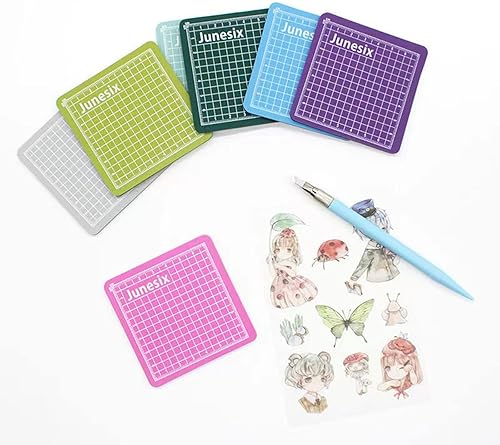 Miniatura 4 de 4 piezas de mini almohadilla de corte autocurable para manualidades, pequeña alfombrilla de corte antideslizante para álbumes de recortes,