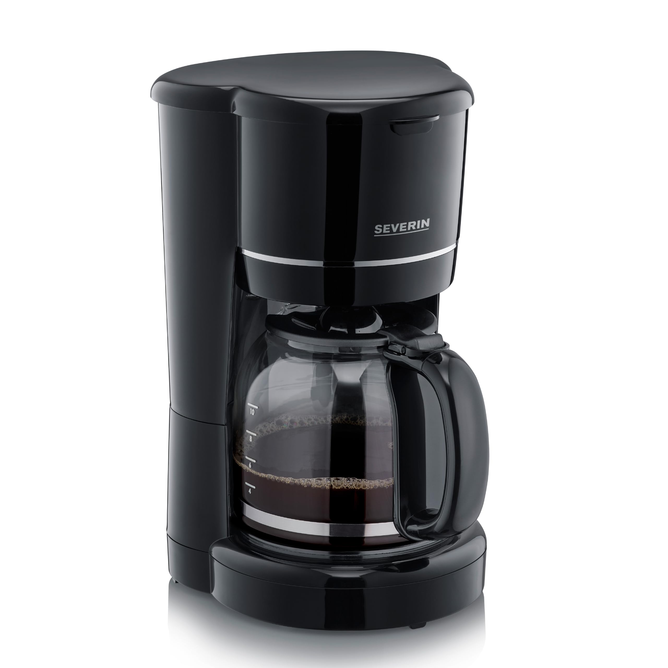 SEVERIN Filterkaffeemaschine, 10 Tassen, Permanentfilter, Glaskanne, Schwarz [KA 4320]