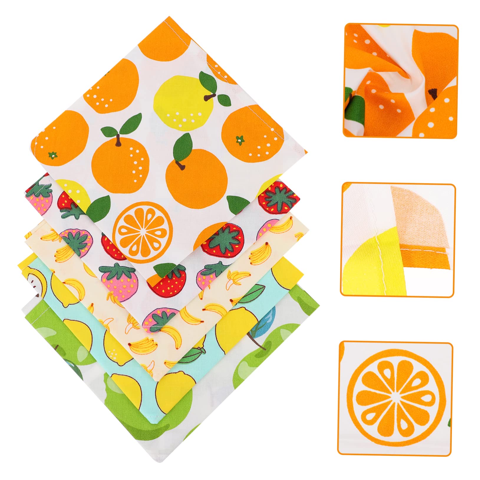 BESPORTBLE 15pièces Bandanas pour Chiens Et Écharpes Coton Motif Fruits Accessoire De pour Animaux De Chaque Motif Pomme Verte Vert Orange Fraise Banane