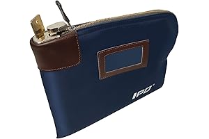 Waterproof Cash Bag with Lock and 2 Keys for Securing Cash