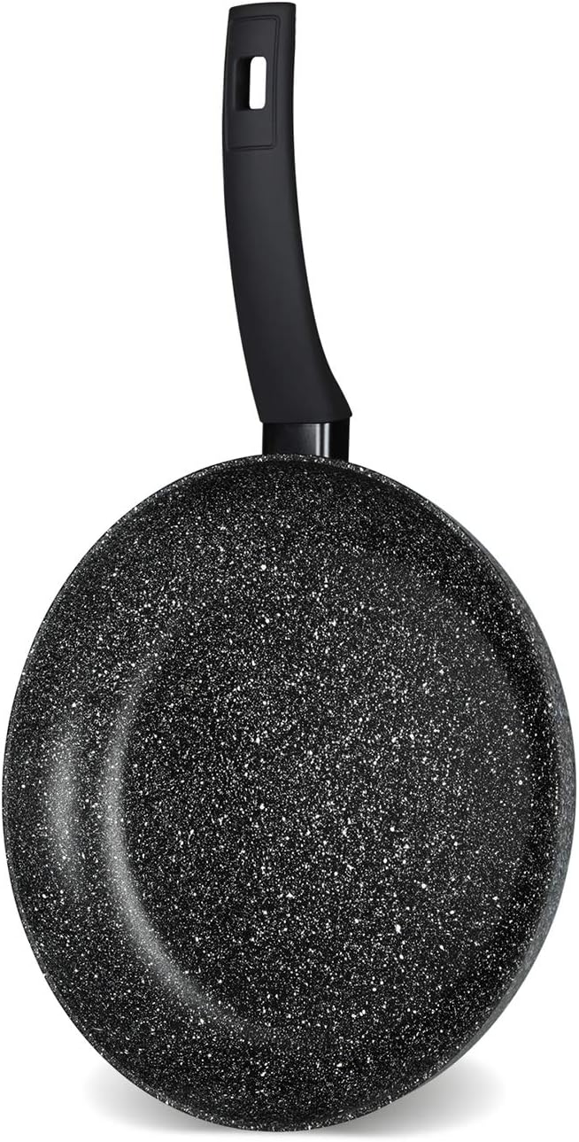 Rossetti Elementi Natura Made in Italy 20cm Granite Nonstick Frying Pan No-Mess No-Fuss Fry Pan Carefree Cookware Frying Pans Dishwasher Safe PFOA & Lead Free Frypan
