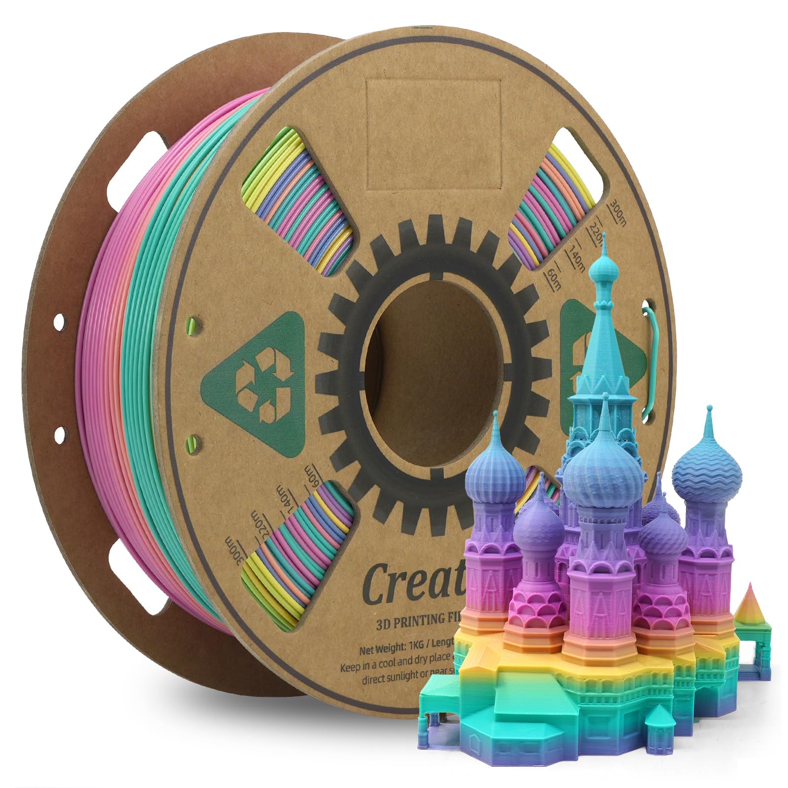 Creator Szybki filament PLA do drukarki 3D 1,75 mm, szybki PLA do druku o maksymalnej prędkości 500 mm/s, wysoka wytrzymałość, dokładność wymiarowa +/- 0,02 mm, filament do drukowania 3D o wysokiej