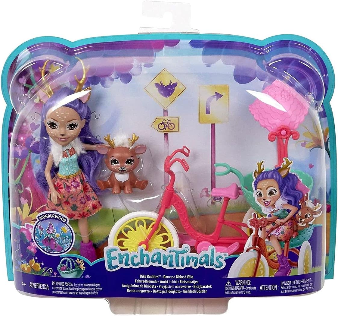 Enchantimals GJX30 Bike Buddies with DANESSA Deer Doll & Sprint