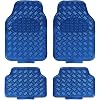 4 Pcs Heavy Duty 5kg – Rubber Car Mat (Front + Rear) Non-Slip Deep Dish for Cars Water Proof, SUV Truck, VAN for All Weathers (Blue)