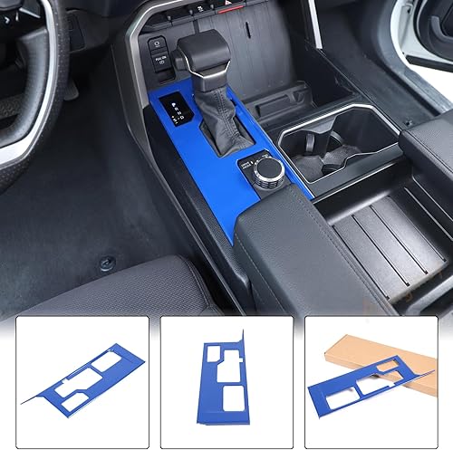 Vista 121 de Aunginsy Cubierta de panel de palanca de cambios de control central, compatible con Toyota Tundra/Sequoia 2022-2024, consola de palanca de cambios
