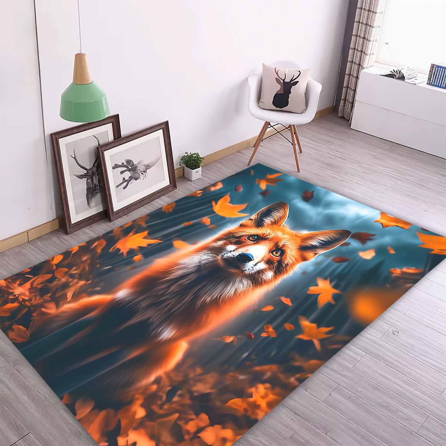 Tapis de jeu anti-poussière à poils courts pour salon et enfants