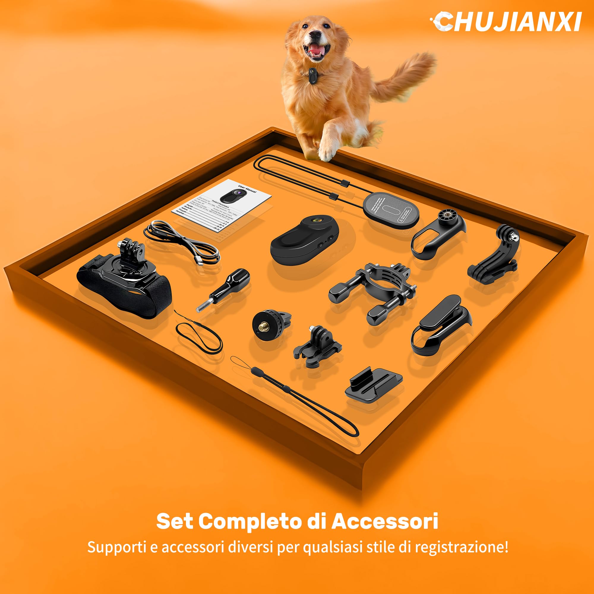 Mini Action Cam 1080P,Thumb Body Cam con Display da 0,85 Pollici,Portatile Bodycam,Indossabile Videocamera da Pollice,Mini Action Camera e Accessori Fotocamera(Nero)